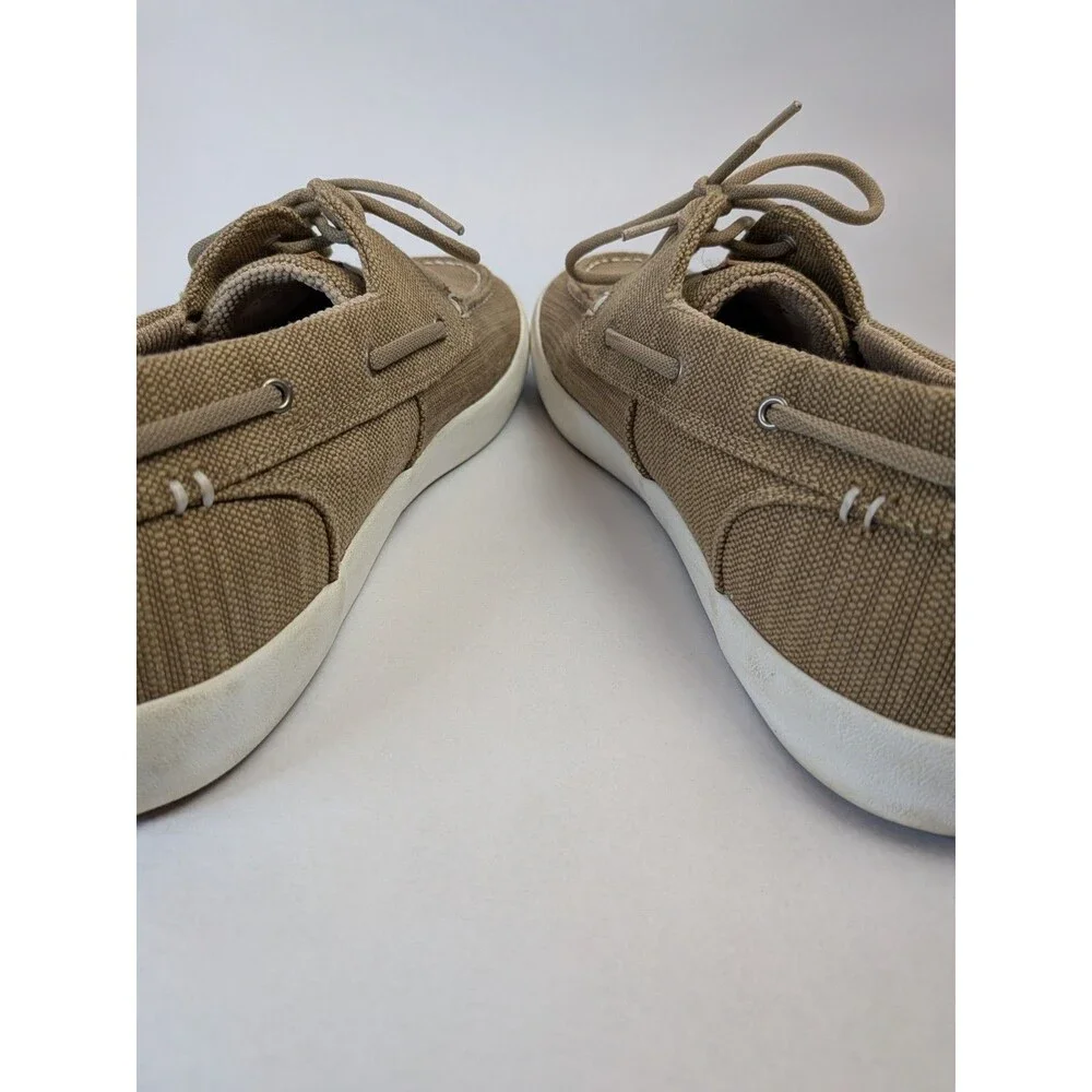 Sperry Shoes Men's Size 13 Bahama Boat Hybrid Slip On Baja Linen Beige Canvas